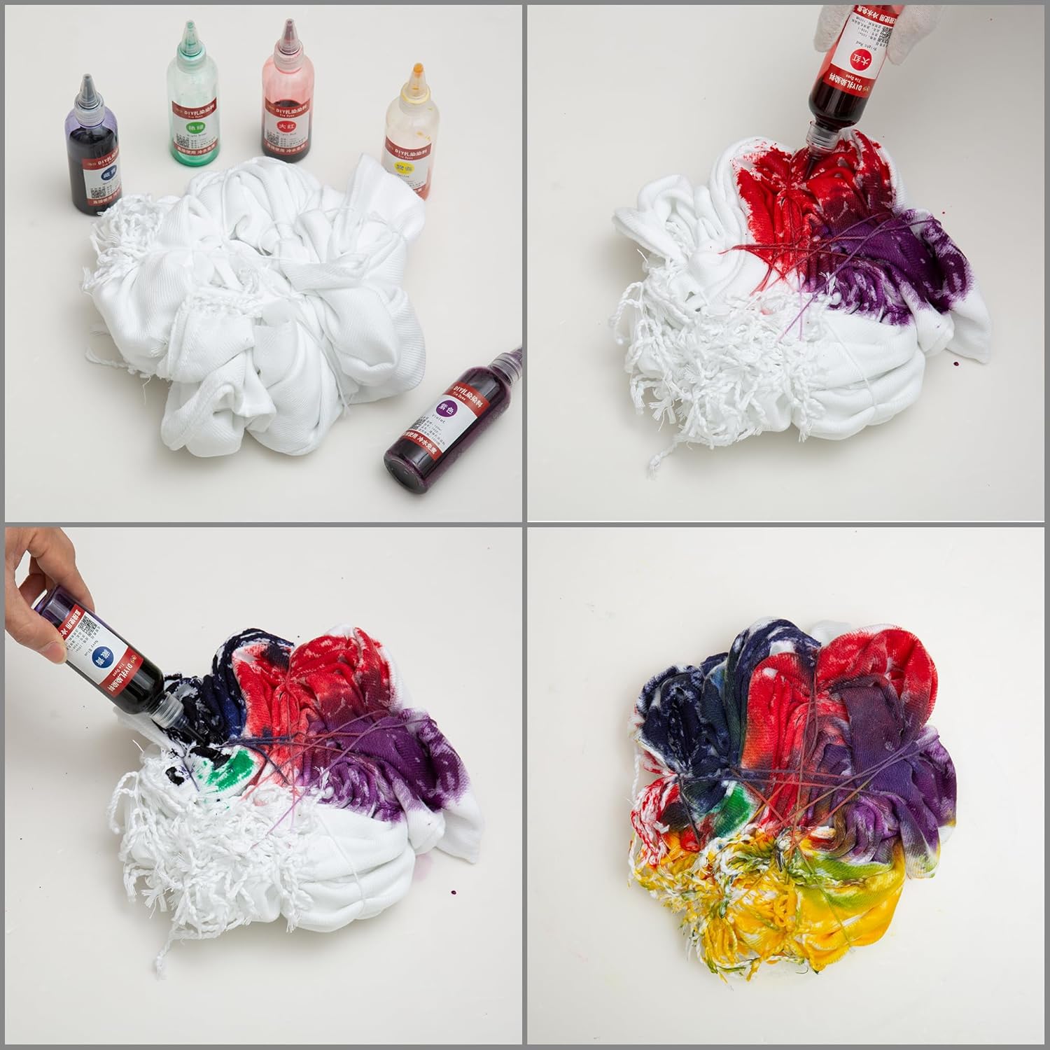 Turkish Beach Towels for Tie-dye Oversized White Beach Towel for tie dye Party 71x39 Lightweight Beach Blanke for Bath Towel Travel Towels with tie dye Thread (1) (4PCS) - Image 3