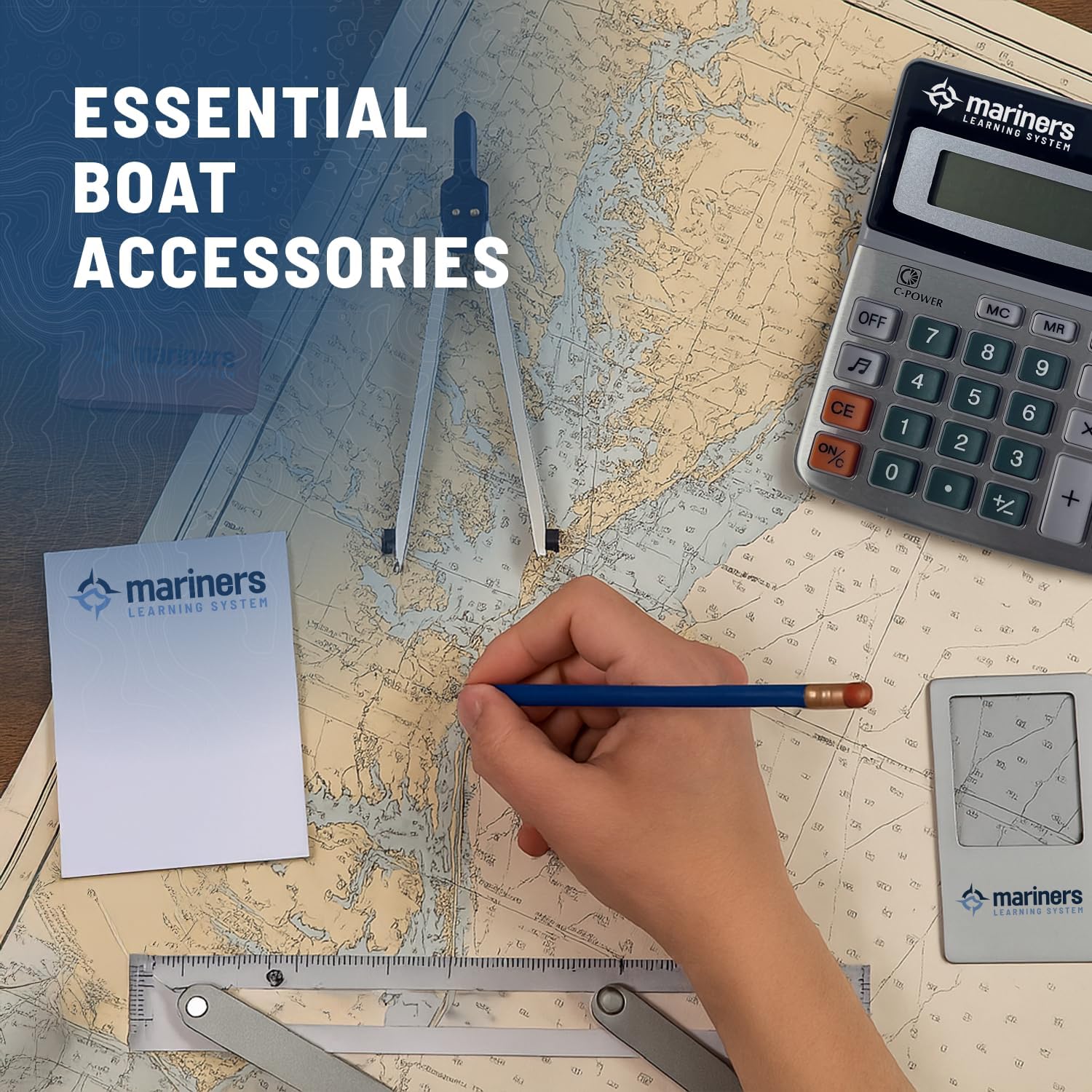 Mariners Chart Plotting Tool Kit - Marine Navigation Equipment, Weems and Plath Parallel Rulers, Dividers & Accessories for Nautical Charts, Sailing and Boating Exam Preparation - Image 6