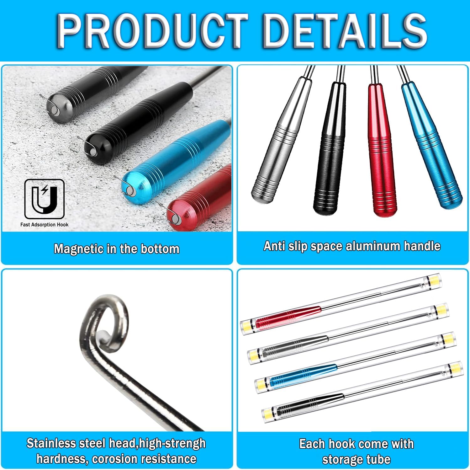 Fish Hook Remover Tool, Fishing Hook Quick Removal Device, Fishing Gear and Accessories Security Extractor Equipment Kits for Adult, Hook Extractor Tools with Storage Tube - Image 2
