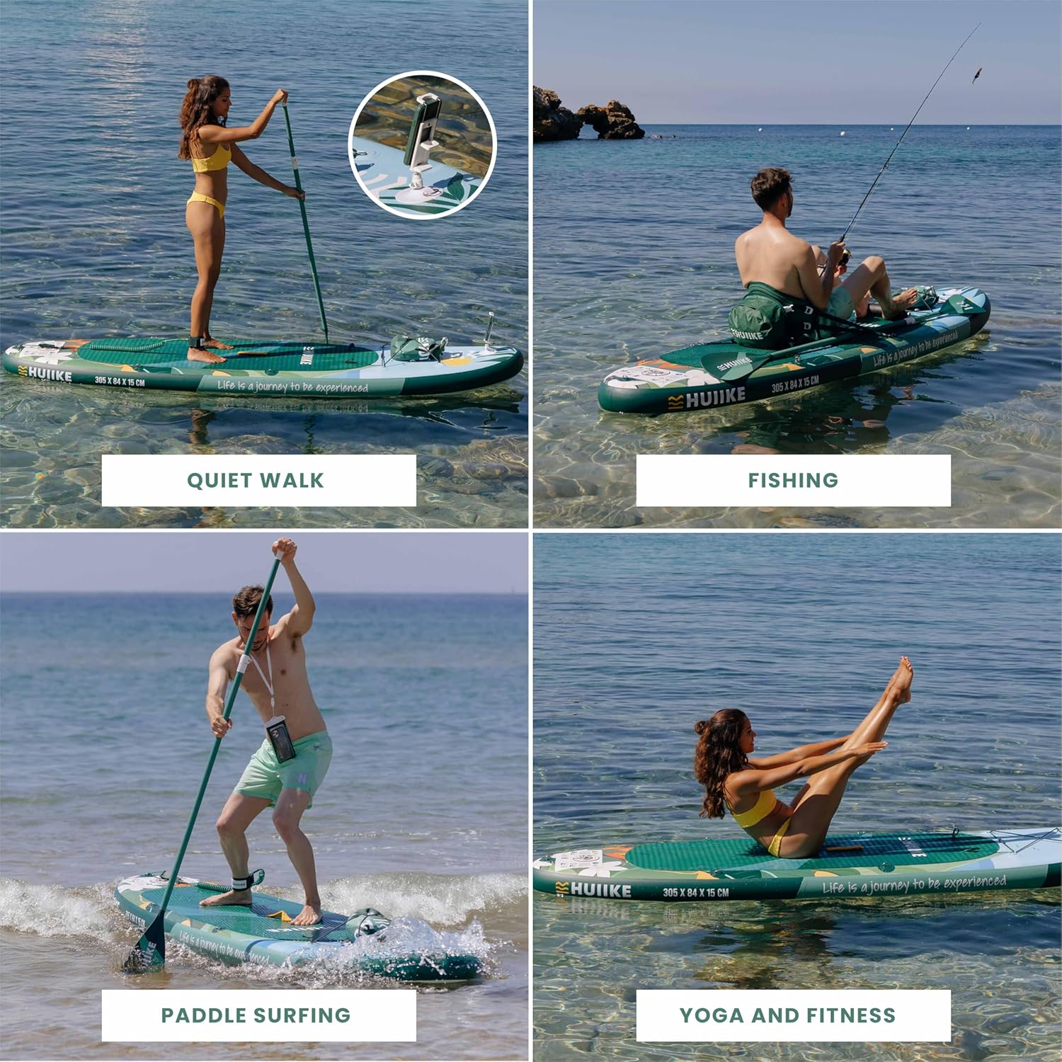 HUIIKE Inflatable Paddle Board for Adults with Accessories Included, Oar, Fins, Pump. Stand Up Paddleboard Great Stability and Resistance. 10’ x 33" x 5.9", Maximum Load 286 lb - Image 5