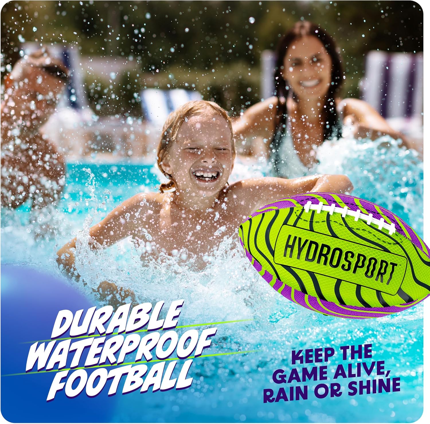 Water Football for Pool, Beach, Lake - Waterproof Pools Toys for Kids Ages 8-12 - Boys Gift - Swimming Balls Sports - Family Games - Teens Boys & Adults Fun - Outdoor Accessories - Birthday Gifts - Image 2