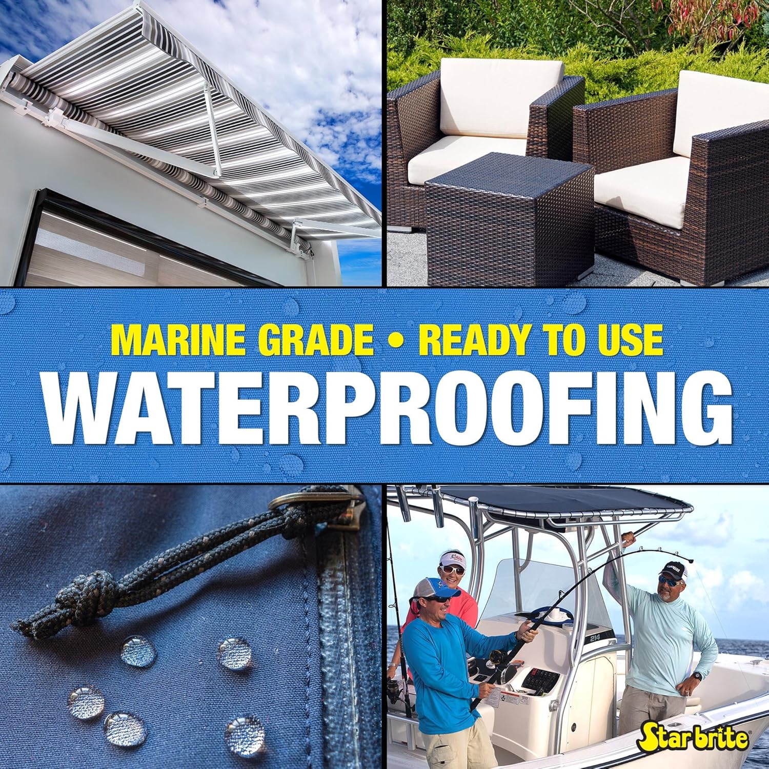 STAR BRITE Waterproofing Spray, Waterproofer + Stain Repellent + UV Protection for Boat Covers, Car Covers, Bimini Tops, Tents, Jackets, Backpacks, Boots, Awnings, Patio Covers & More - Image 4