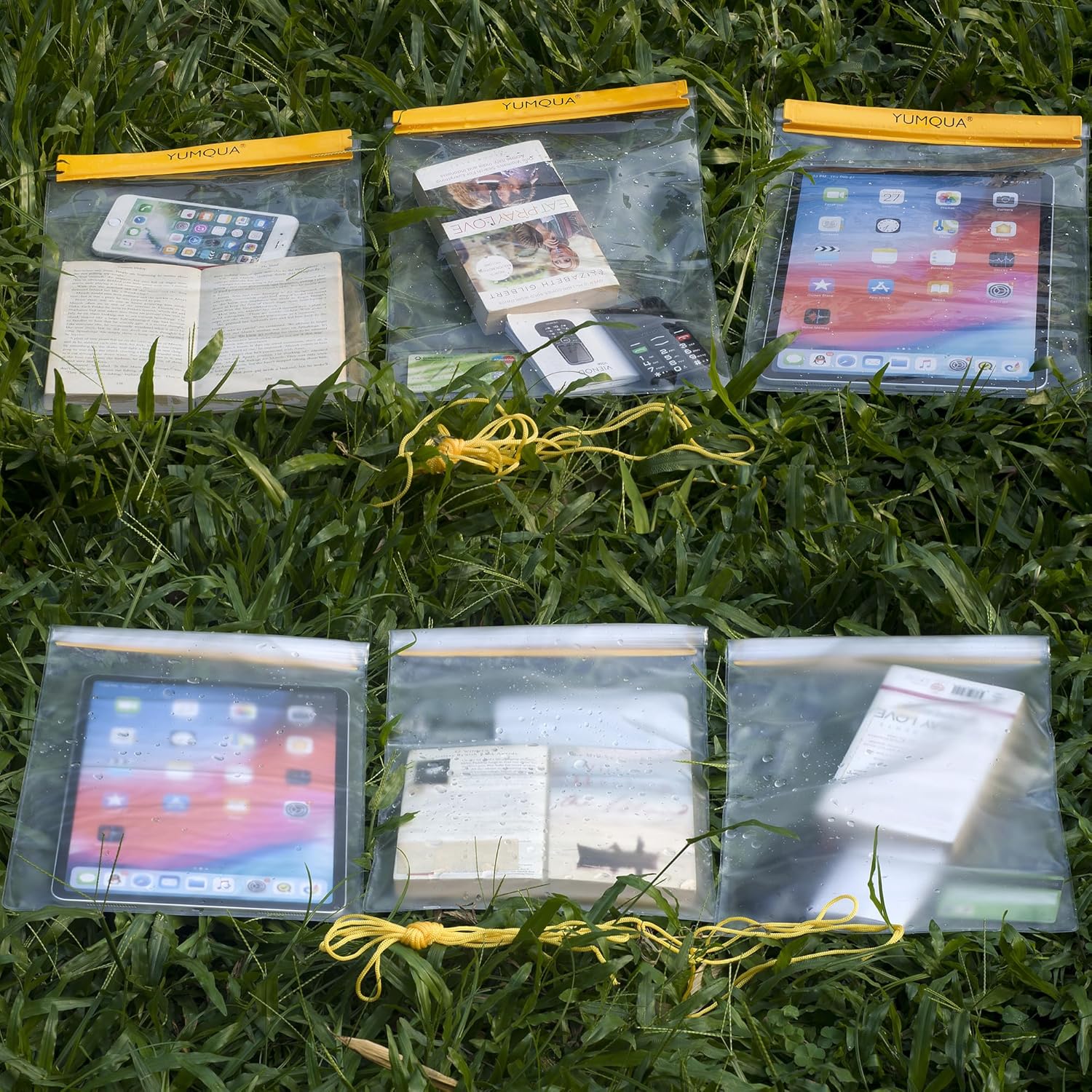 YUMQUA Waterproof Bags Large Size 3 Pack, Clear Watertight Pouch Holder for Document Map Camera Mobile Phone Car Key, fits Kayaking Boating Hiking Water Sports - Image 7