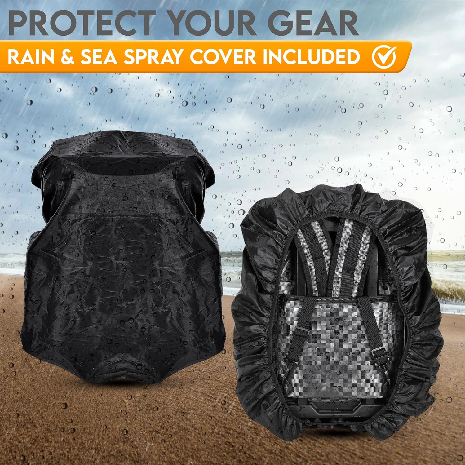 Calissa Offshore Rolling Fishing Tackle Box with Wheels, Waterproof Fishing Backpack with Rod Holders Storage Bag Roller - Image 6