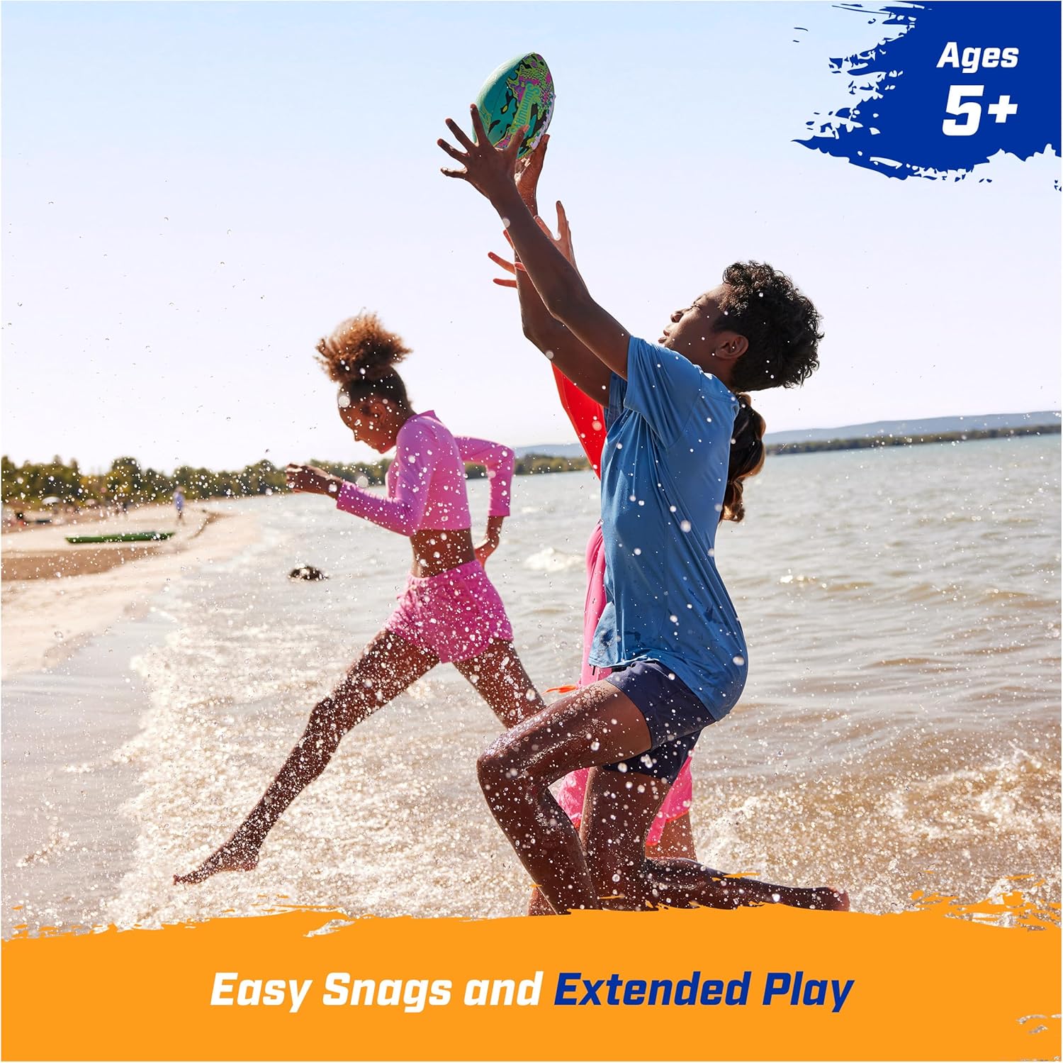 Swimways Hydro Waterproof Football, Outdoor Games for Adults and Kids, Swimming Pool Accessories and Pool Party Games,9.25 Inches, Green - Image 4