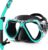 Greatever Dry Snorkel Set,Panoramic Wide View Anti-Fog Scuba Diving Mask,Professional Snorkeling Gear for Adults Kids