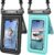 [Up to 8.5”] Floating Waterproof Phone Pouch 2 Pack, IPX8 Double Space Waterproof Phone Case with Lanyard for iPhone 17 16 15 Pro Max, Galaxy S26 Ultra, Cellphone Dry Bag Beach Cruise Ship Essentials
