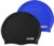 Aegend 2 Pack Kids Swim Cap for Girls Boys Age 3-15, Waterproof Durable Silicone Swimming Cap for Long or Short Hair, Comfortable Fit for Youths
