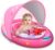 LAYCOL Baby Pool Float with UPF50+ Sun Protection Canopy & Toy Play Console, Inflatable Pool Float for Pool, Baby Swimming Float with Adjustable Safety Seat, Toddler Float for 6-36 Months Boys Girls