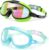 Seago Swim Goggles 2 Pack Anti-Fog Anti-UV Wide View Swimming Goggles for Kids 3-14