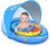LAYCOL Baby Pool Float with UPF50+ Sun Protection Canopy & Toy Play Console, Inflatable Pool Float for Pool, Baby Swimming Float with Adjustable Safety Seat, Toddler Float for 6-36 Months Boys Girls