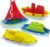 ArtCreativity Toy Boats for Water Play, (4 Pack), Pool Toys for Toddlers 3-5, Floating Toddler Pool Toys, Plastic Sailing Toy Boats for Bathtub, Summer Beach Play, Cute Party Favors for Boys & Girls