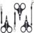 3 PCS Fishing Scissors, Stainless Steel Fishing Line Cutter &braided Line Cutter, Cutters with Titanium Coating-Fishing with Hook and Retractable Coil Lanyards Fishing Accessories (Black)