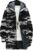 Western Big and Tall Mens Full-Zip Fleece Lined Jacket Bold Artistic Print Comfy Travel Daily Vacation Coat