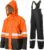 Men’s Hi-Vis Reflective Pro Workwear 3-Piece Heavy Duty Waterproof PU Rain Suit Hooded Jacket Bib for Construction Farming