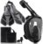 Mask Fins Snorkeling Gear for Adults, Full Face Snorkel Mask & Adjustable Swim Fins Snorkel Set, Panoramic View Snorkel Mask Dry Top Anti-Fog Anti-Leak