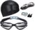 Swim Goggles Swimming Goggles No Leaking with Nose Clip, Earplugs, Swim Cap and Case for Men Women