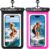 Hiearcool Waterproof Phone Pouch,Underwater Phone Cases Compatible for iPhone 17 16 15 14 13 Pro Max,Waterproof Dry Bag for Cruise Travel Essentials Phone Water Protector Pouch-Black&Bright Red-2Pack