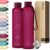 KIVY Slim Water Bottle 32oz [Lightweight & Shatterproof] Fits Backpack & Cupholder for Travel, Sports, School, Gym – Frosted red bottle no straw – Gym water bottle screw top – Dishwasher Safe