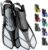 CAPAS Snorkel Fins, Swim Fins Travel Size Short Adjustable for Snorkeling Diving Adult Men Women Kids Open Heel Swimming Flippers